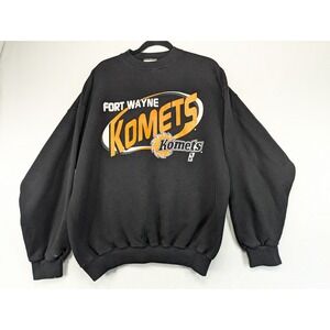 Vintage Fort Wayne Komets Sweatshirt Logo Athletic Black Crewneck XL Gameday